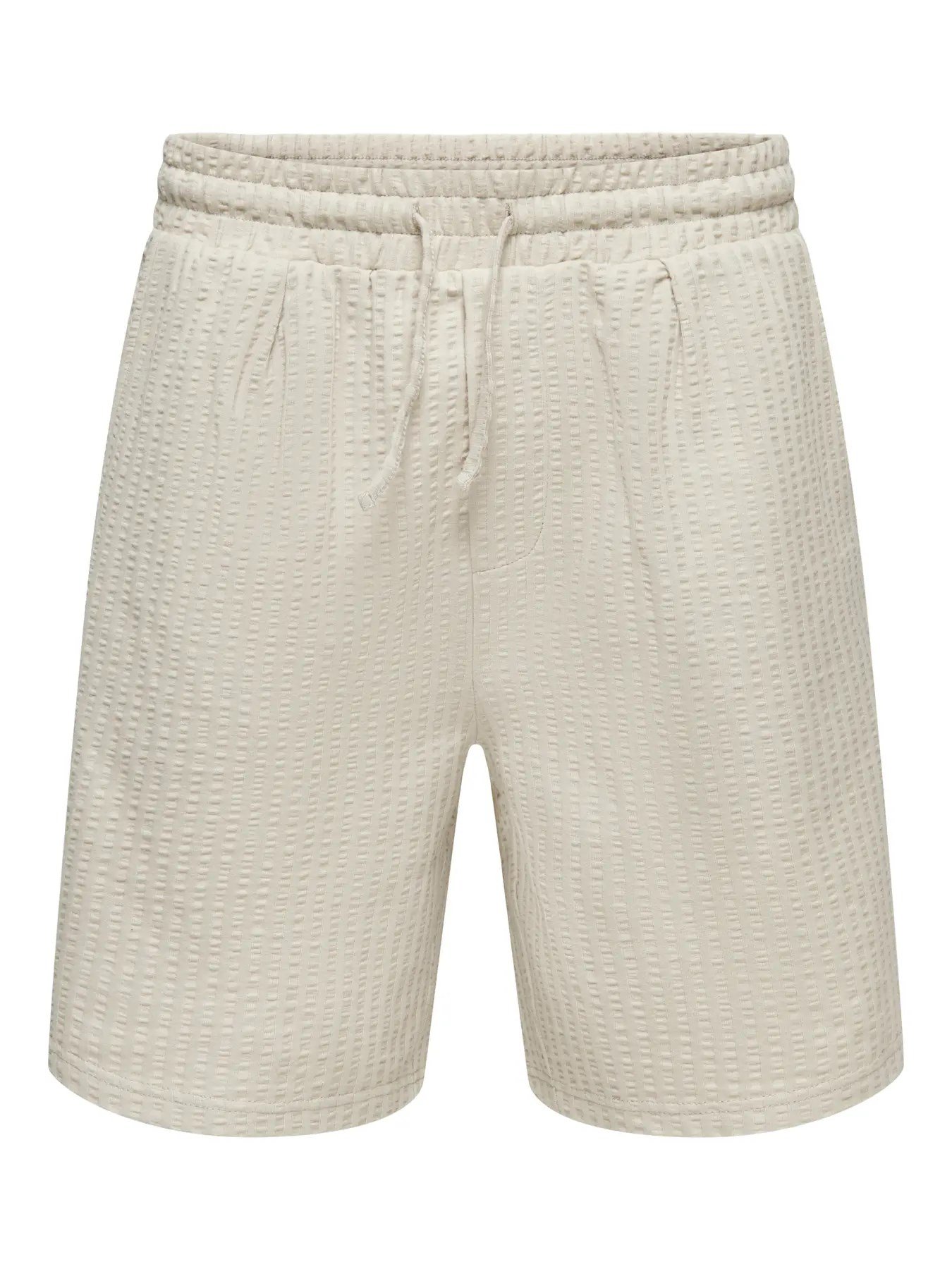 Only&Sons ONSAUSTIN WIDE SEERSUCKER S SHORTS Bej Erkek Şort