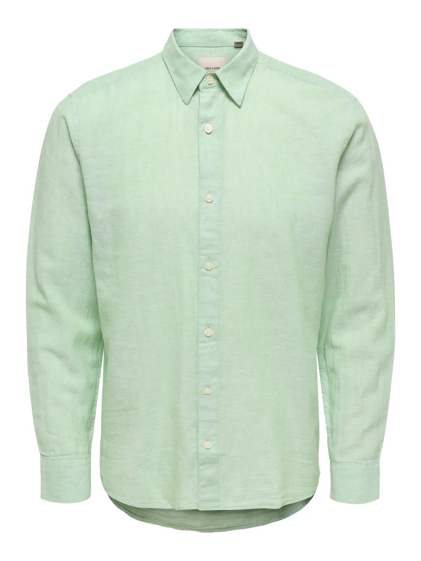 Only&Sons ONSCAIDEN LIFE LS SOLID LINEN BLEND NOOS Turkuaz Erkek Gömlek