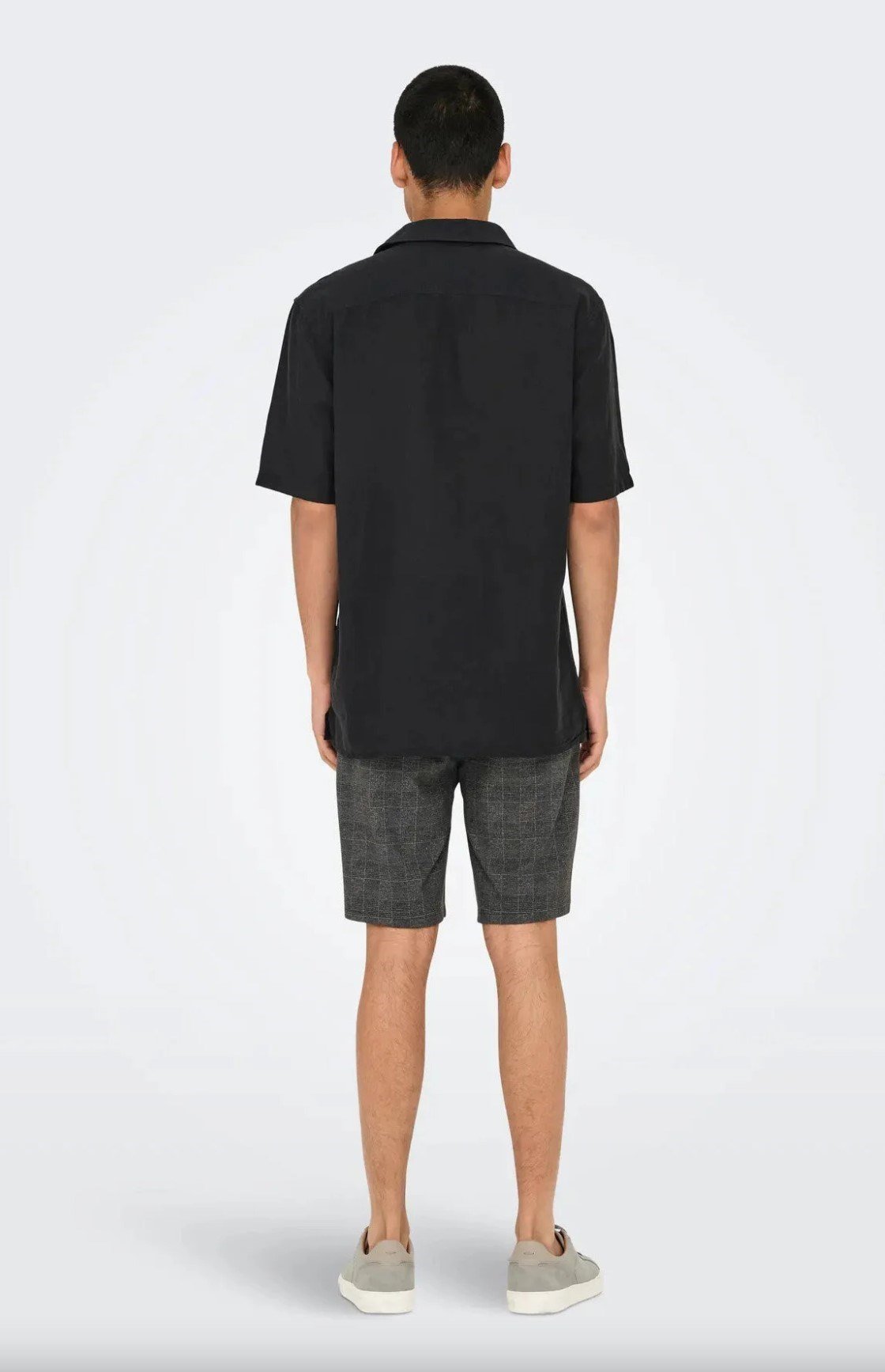 Only&Sons ONSCAIDEN LIFE RGSS 1PKT LINENBLEND NOOS Siyah Erkek Gömlek