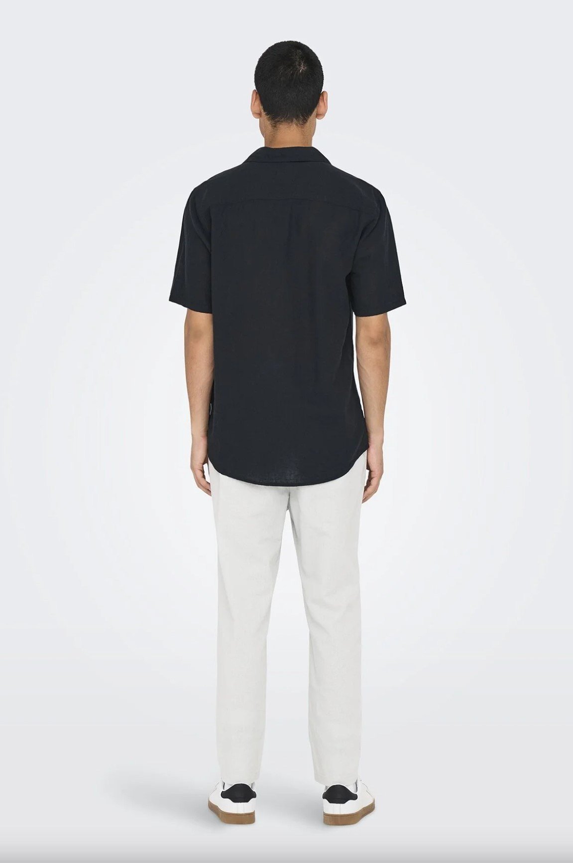 Only&Sons ONSCAIDEN LIFE SS SOL RES LINENBLENDNOOS Siyah Erkek Gömlek 22025116