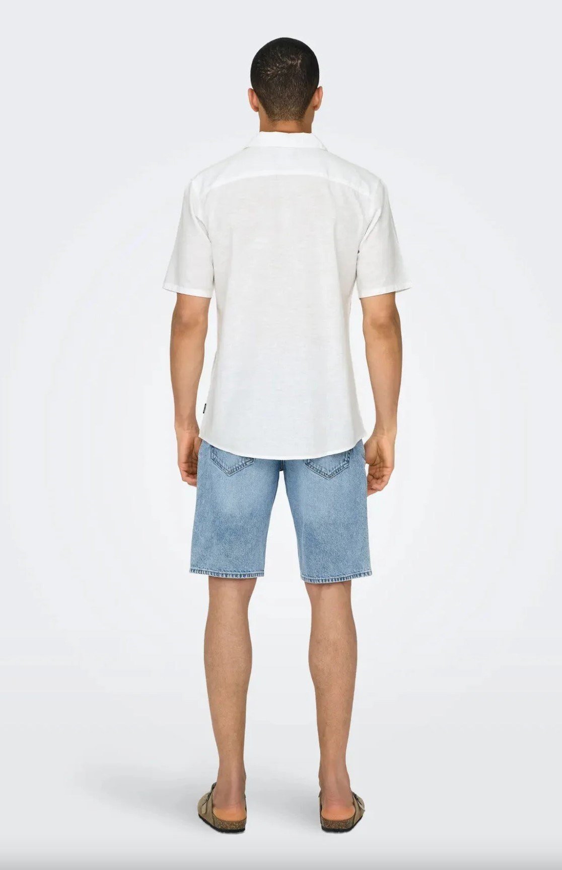 Only&Sons ONSCAIDEN LIFE SS SOL RES LINENBLENDNOOS Beyaz Erkek Gömlek
