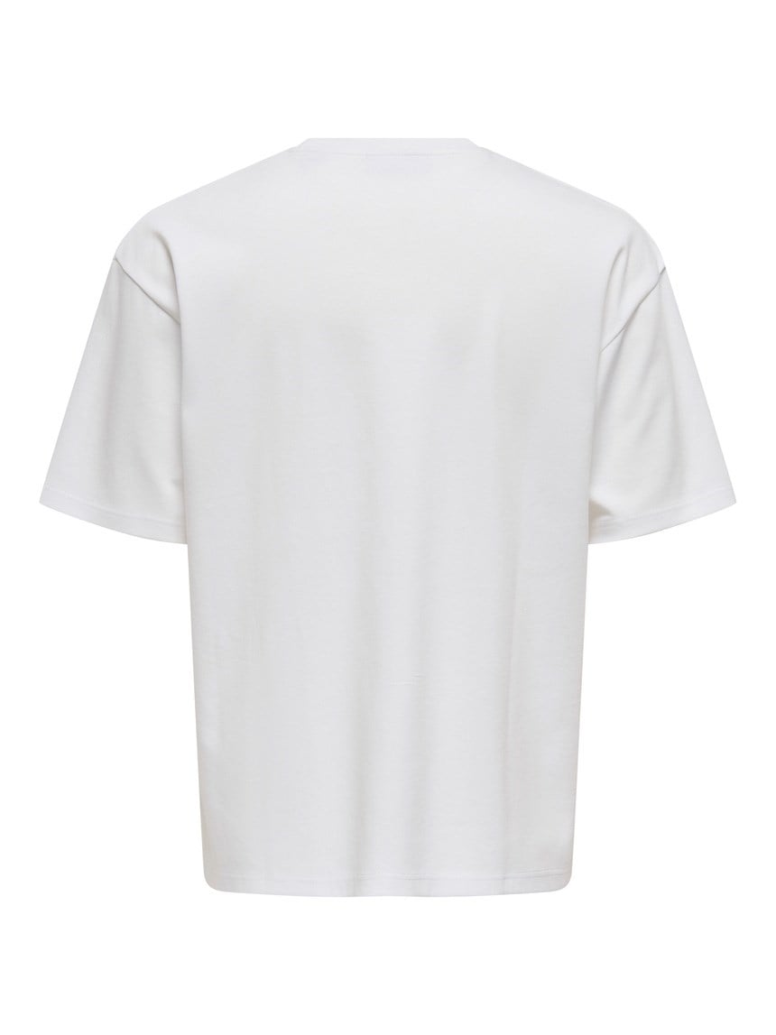 Only&Sons ONSCASPIAN AIRFLEX BOXY SS TEE NOOS Beyaz Erkek T-Shirt