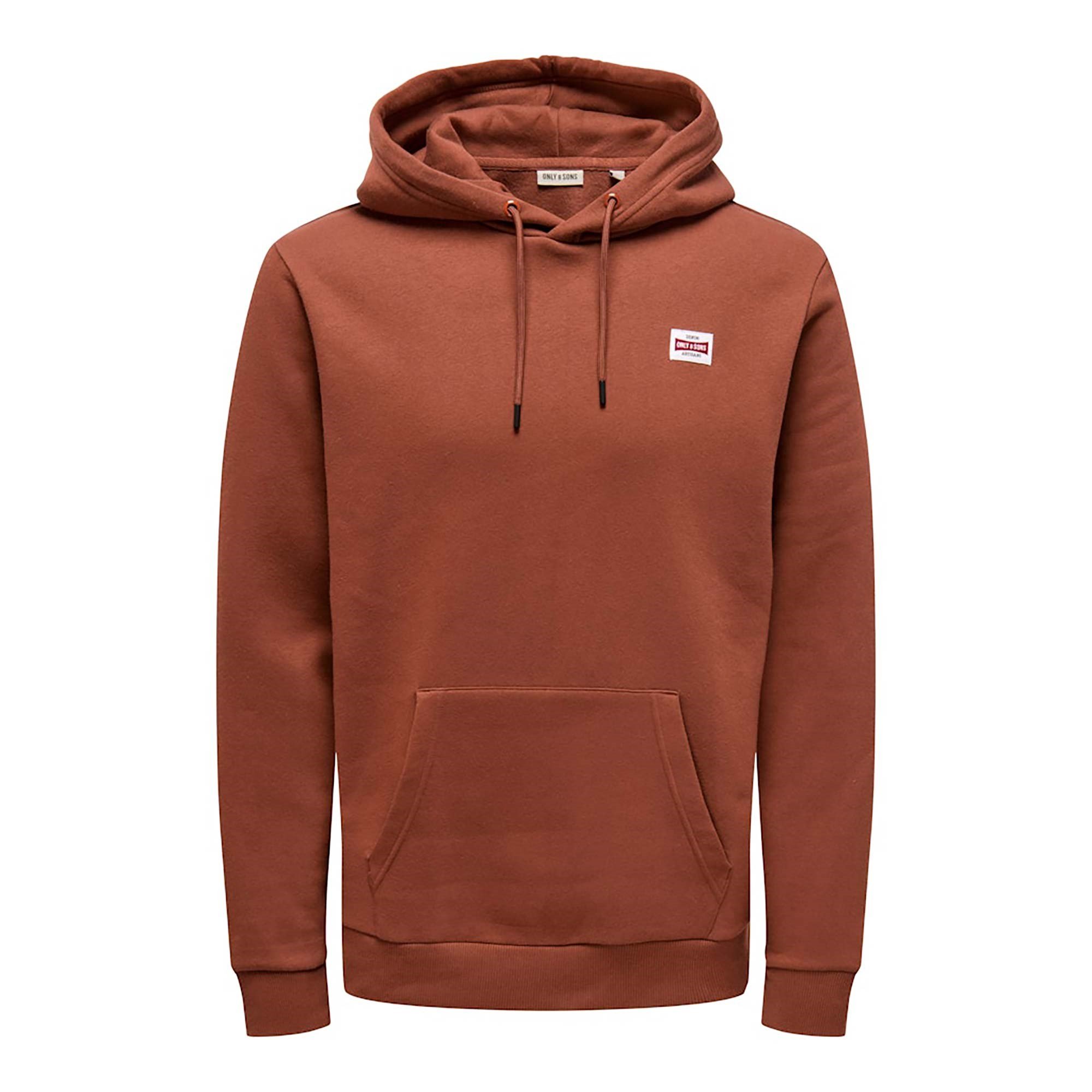 Only&Sons ONSDAWSON REG HOODIE VD Kahverengi Erkek Sweatshirt