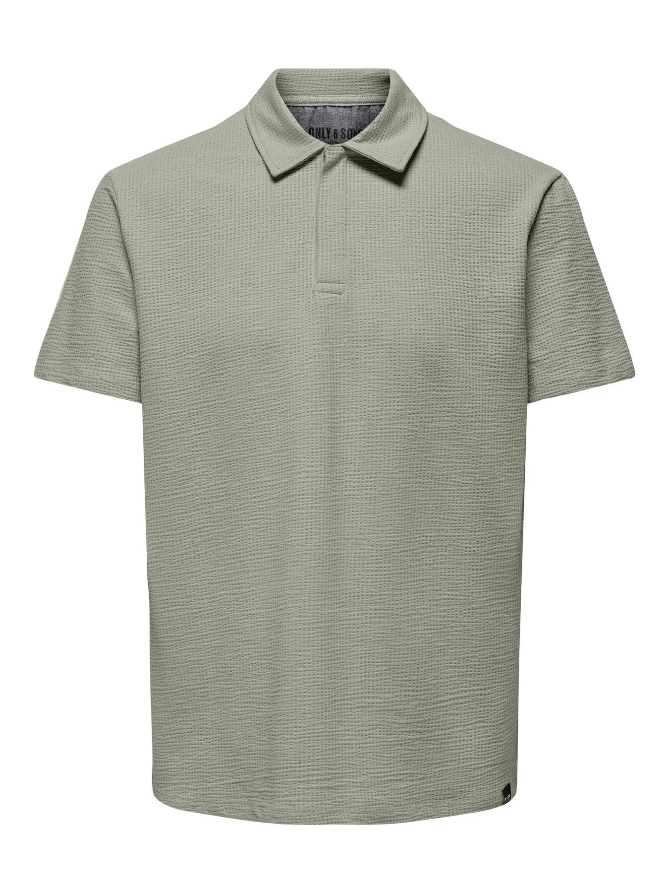 Only&Sons ONSKIAN LIFE REG SEERSUCKER SS POLO Haki Erkek T-Shirt