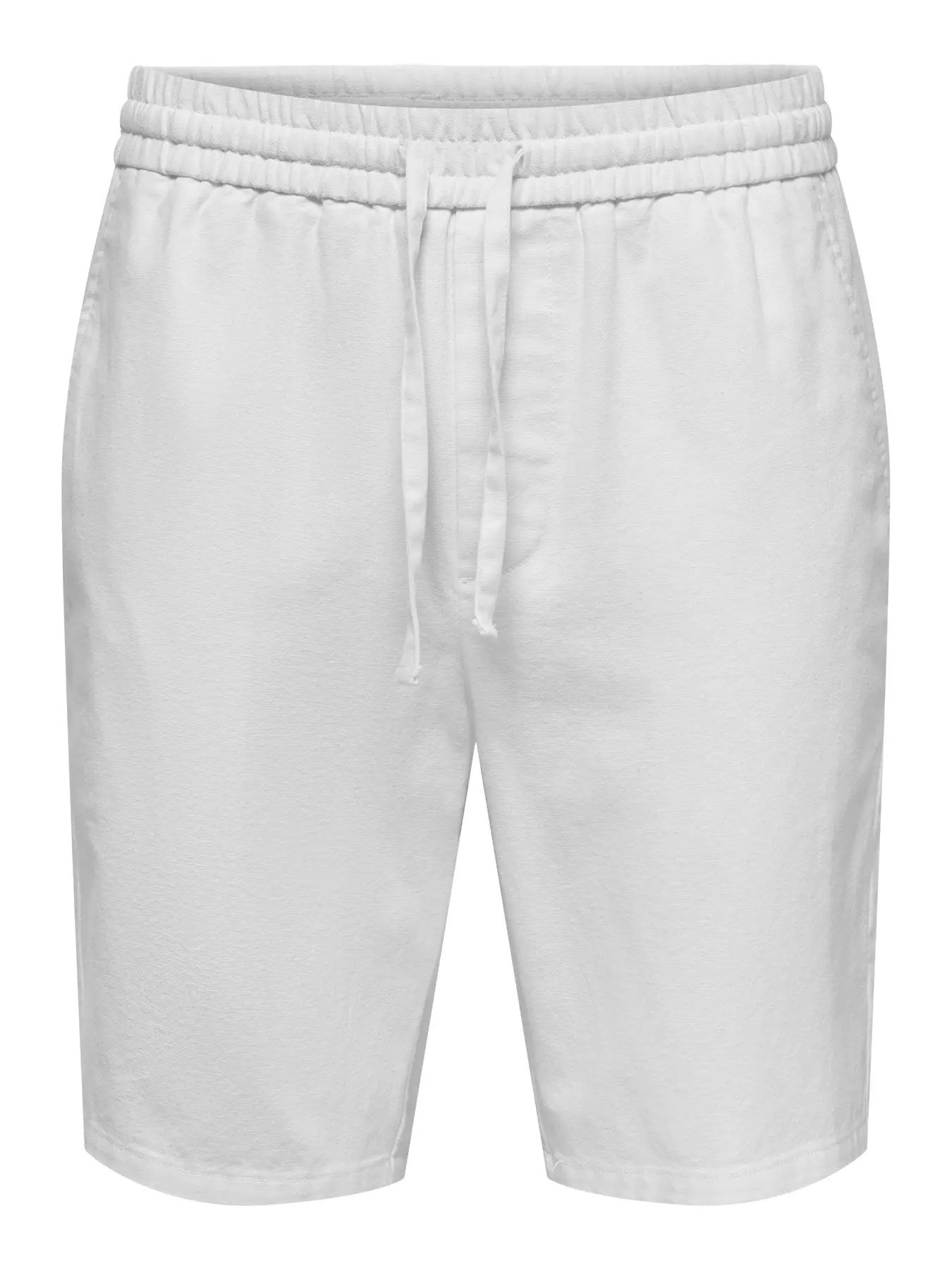 Only&Sons ONSLINUS 0007 COT LIN SHORTS NOOS Beyaz Erkek Şort