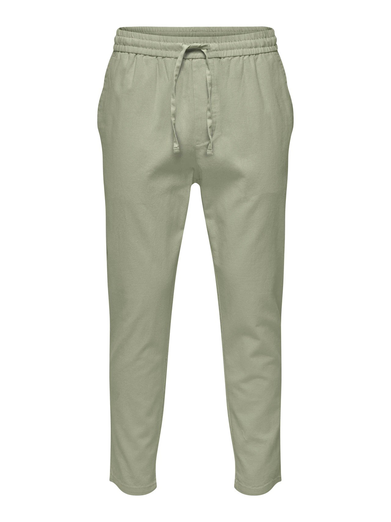 Only&Sons ONSLINUS CROP 0007 COT LIN PNT NOOS Haki Erkek Pantolon