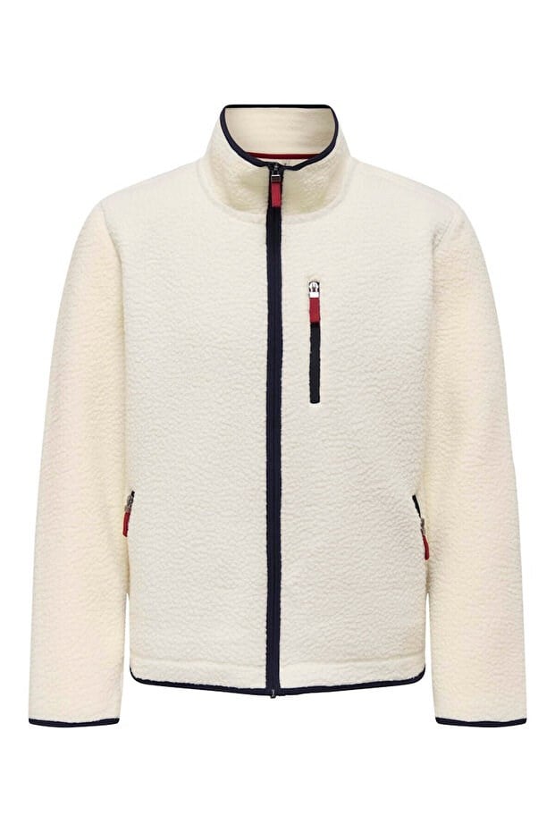 Only&Sons ONSSEB LIFE SHERPA JACKET OTW Beyaz Erkek Ceket