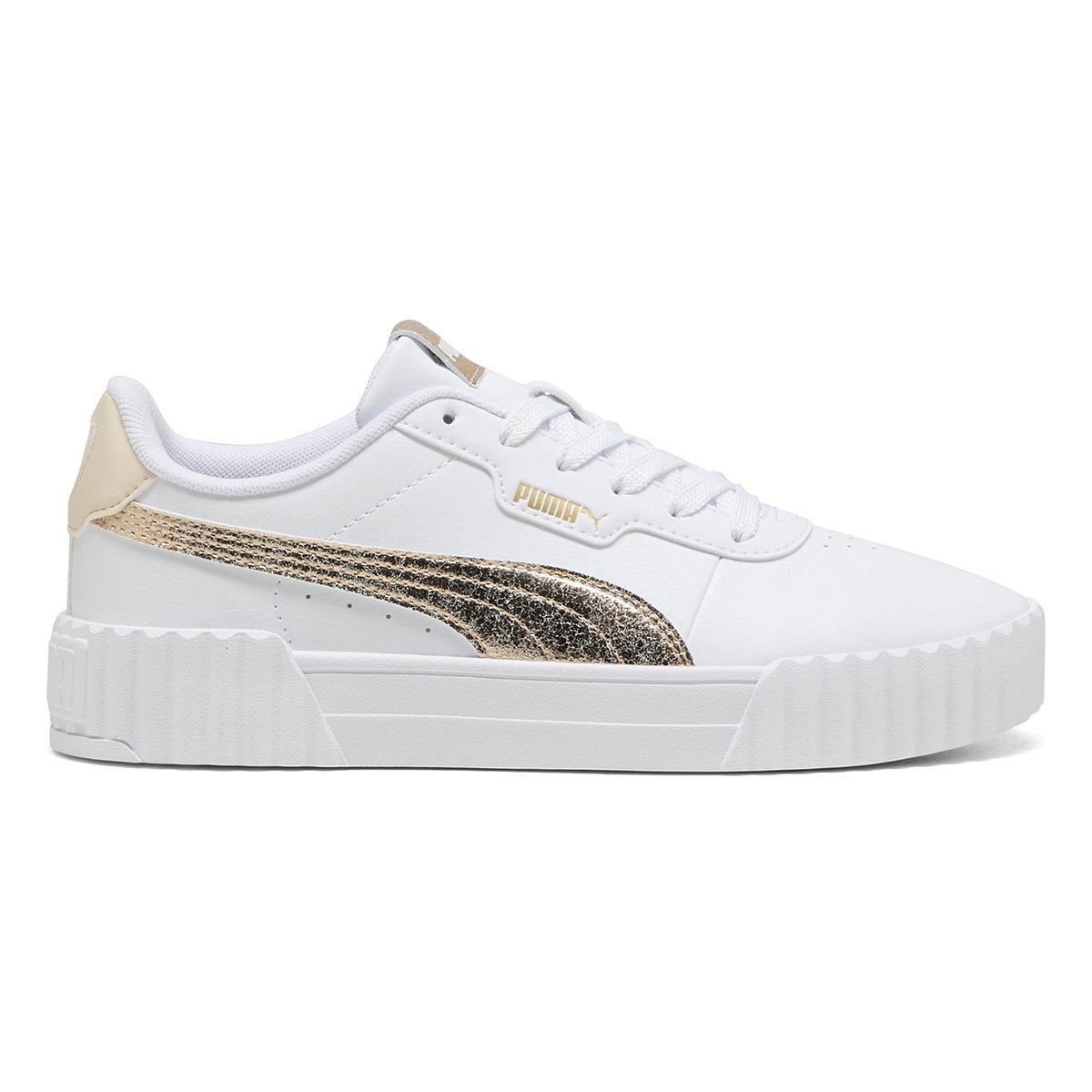 Puma Carina 3.0 Metallic Whisper Beyaz Kadın Günlük Spor Ayakkabı
