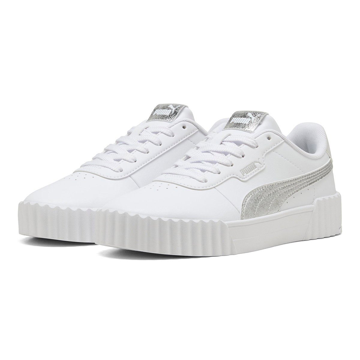 Puma Carina 3.0 Metallic Whisper Beyaz Kadın Günlük Spor Ayakkabı