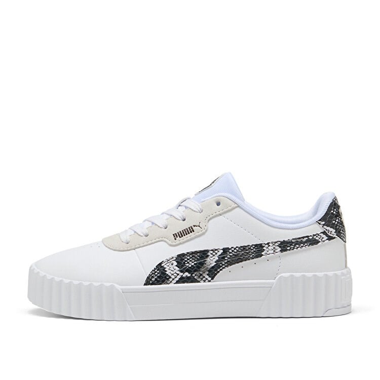 Puma Carina 3.0 Snake Chic Beyaz Kadın Günlük Spor Ayakkabı
