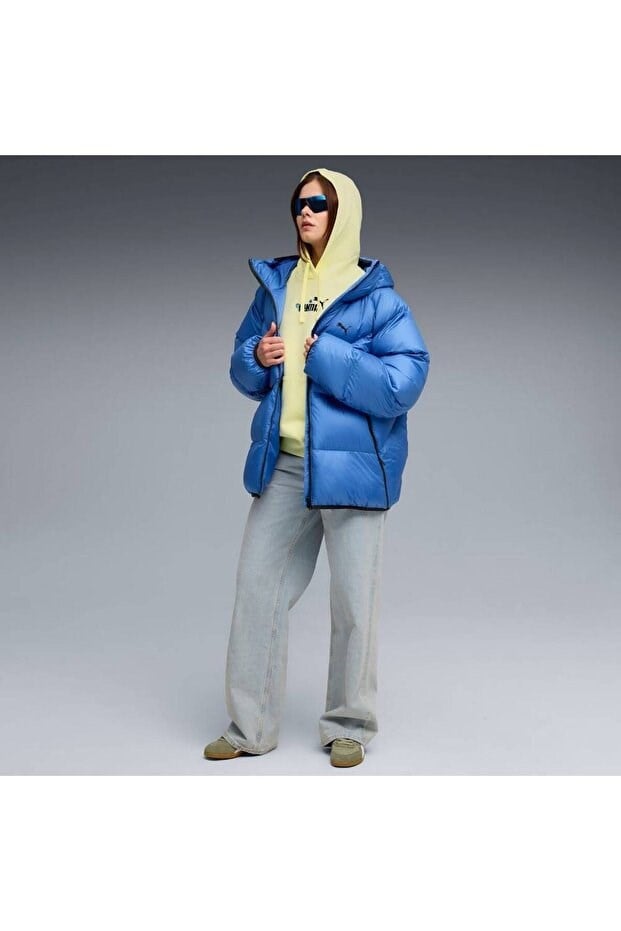 Puma ESS NATURE 2.0 Hoodie Sarı Kadın Sweatshirt