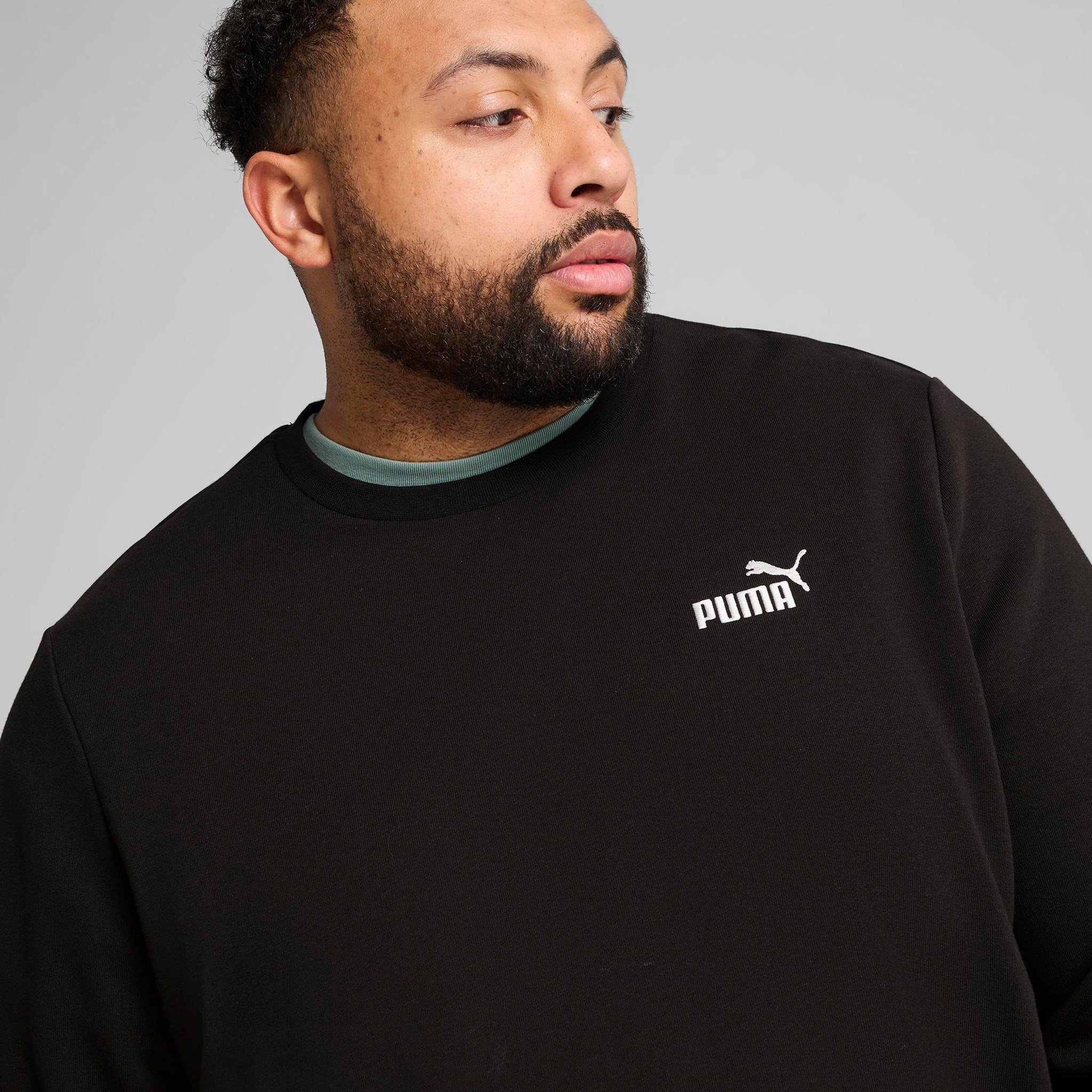 Puma ESS Small No. 1 Logo Crew Siyah Erkek Sweatshirt