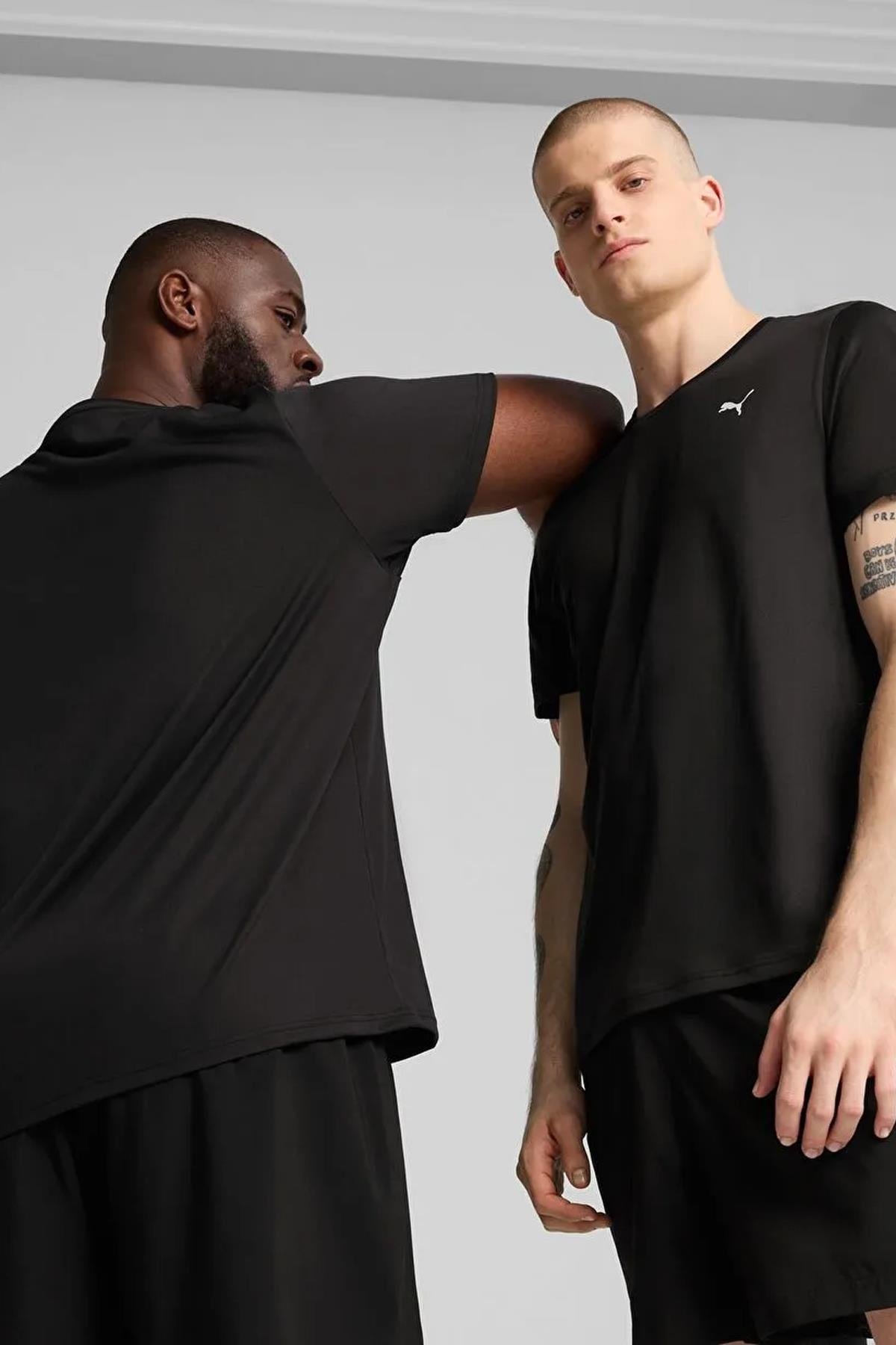 Puma M TAD ESS SOLID CAT TEE LC Siyah Erkek T-Shirt