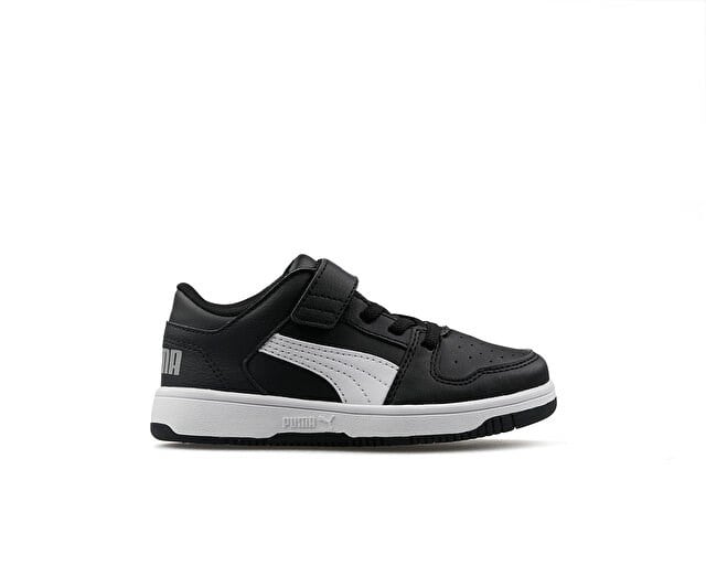 Puma Pm Rebound Layup Lo SL V PS Siyah Erkek Çocuk Günlük Spor Ayakkabı