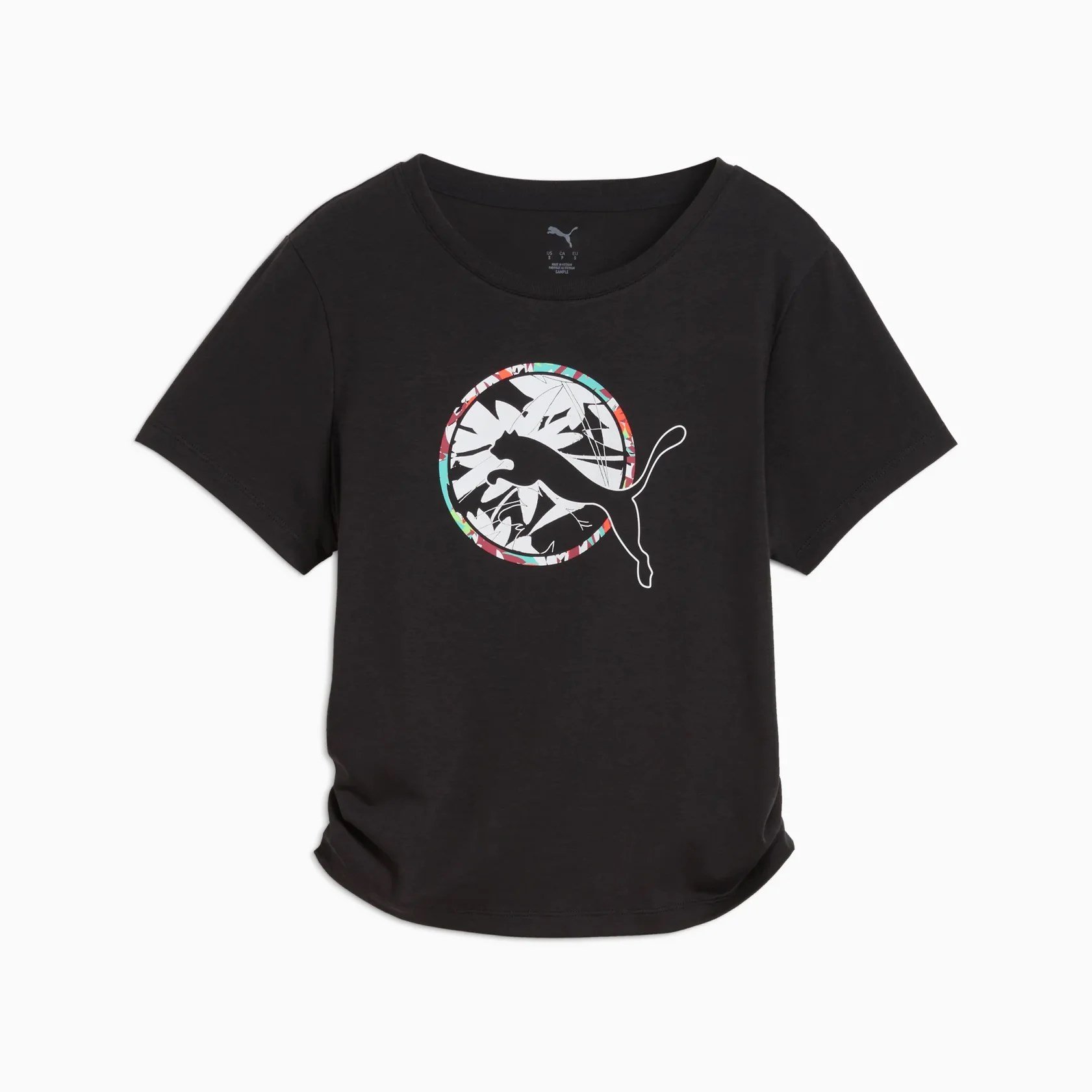 Puma TROPICAL AOP TEE SHORT Siyah Kadın T-Shirt