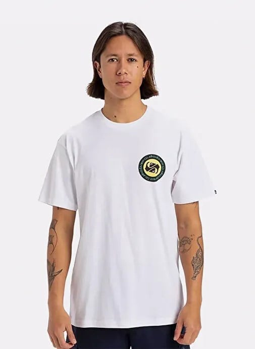 Quiksilver CIRCLE BACK SS Beyaz Erkek T-Shirt