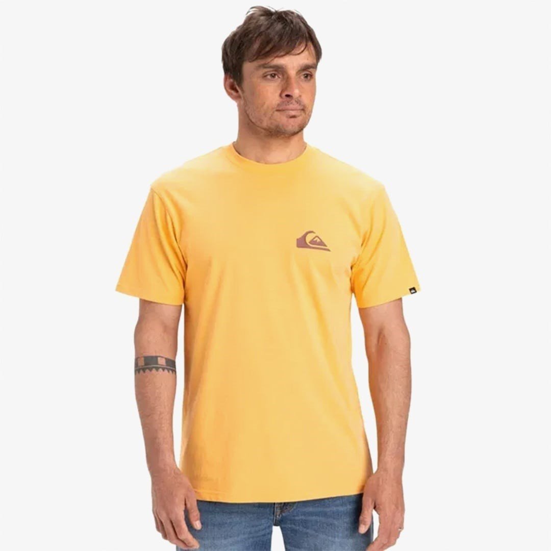 Quiksilver EV MINI LOGO SS Sarı Erkek T-Shirt