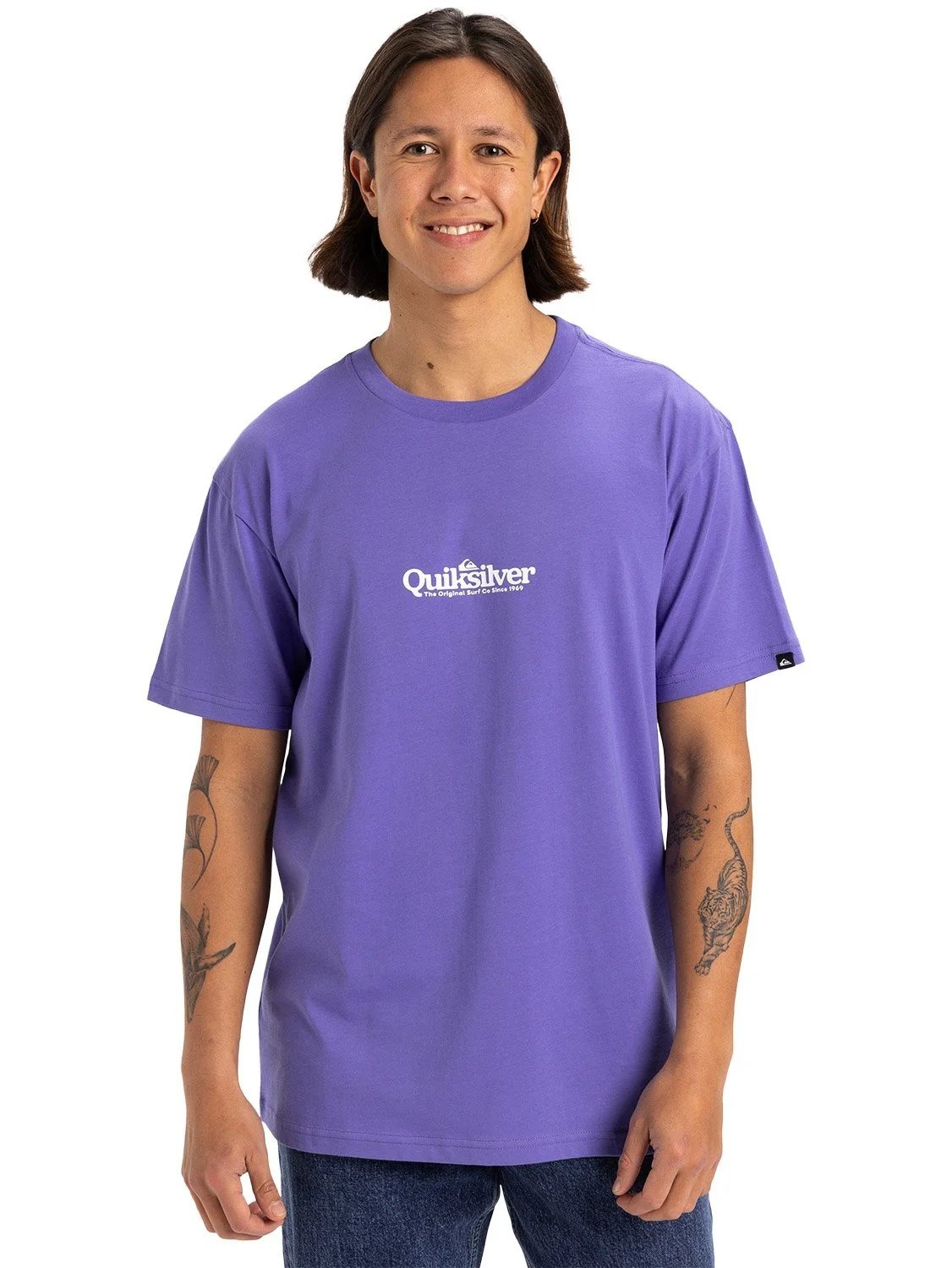 Quiksilver FINELINE SS Mor Erkek T-Shirt