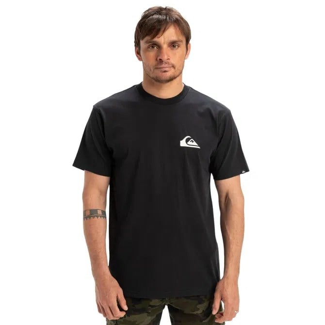 Quiksilver FINELINE SS Siyah Erkek T-Shirt