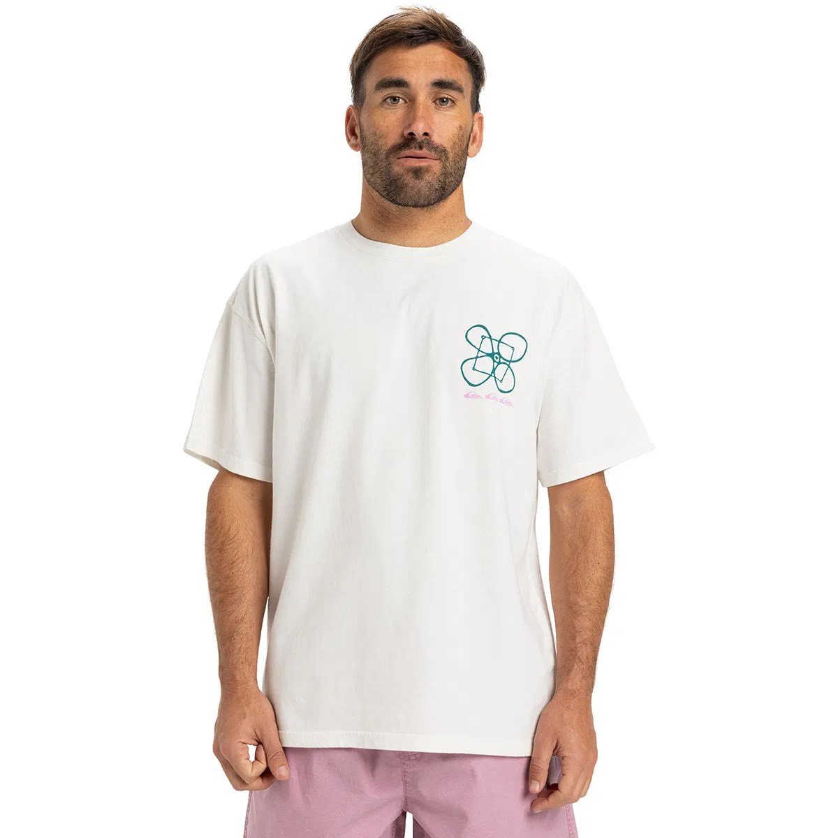 Quiksilver HW OUTSIDE INSIDE SS Beyaz Erkek T-Shirt