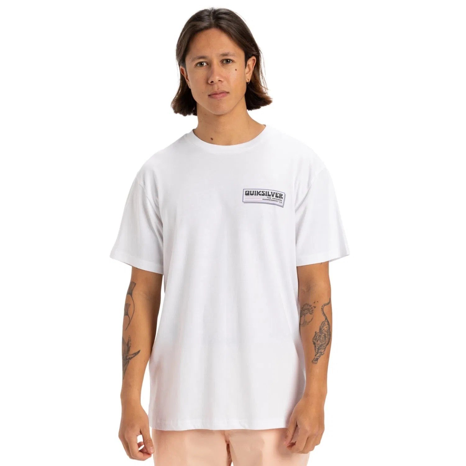 Quiksilver PALM SQUARE SS Beyaz Erkek T-Shirt