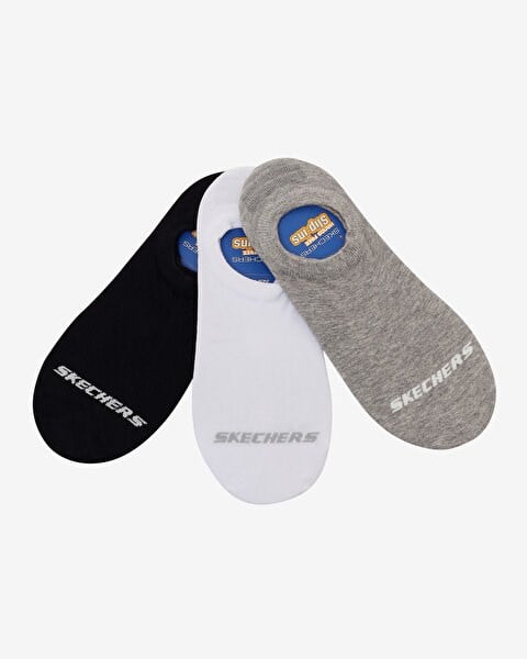 Skechers 3'lü Paket Essential Bileksiz  Çorap Siyah Unisex Çorap