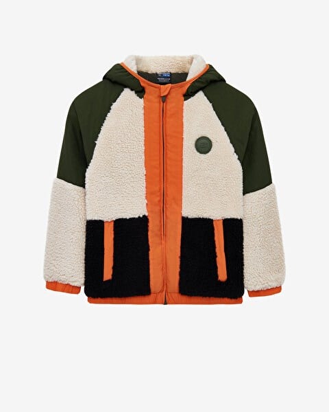 Skechers B Outdoor Fleece Full Zip Sherpa Haki Erkek Çocuk Ceket