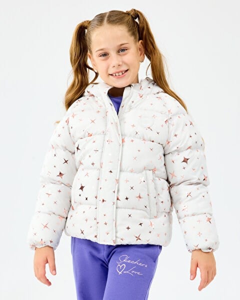 Skechers G Puffer Jacket Beyaz Kız Çocuk Ceket