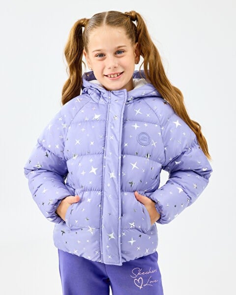 Skechers G Puffer Jacket Lila Kız Çocuk Ceket