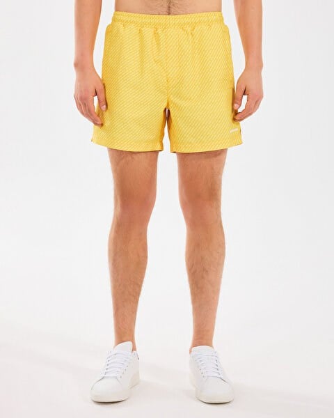 Skechers M 5 Inch Allover Print Swimshort Sarı Erkek Şort S2510008-200