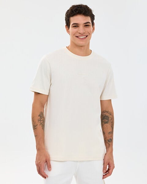 Skechers M Essential T-Shirt Beyaz Erkek T-Shirt