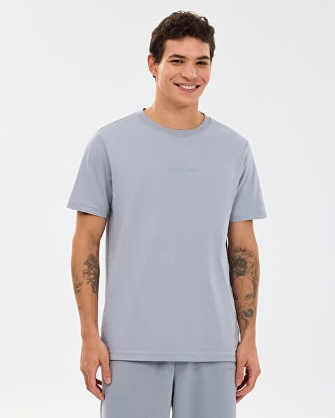 Skechers M Essential T-Shirt Gri Erkek T-Shirt