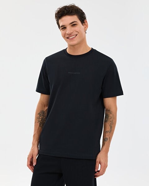 Skechers M Essential T-Shirt Siyah Erkek T-Shirt