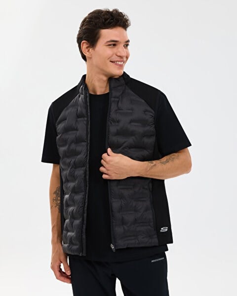 Skechers M Quilted Vest Siyah Erkek Yelek