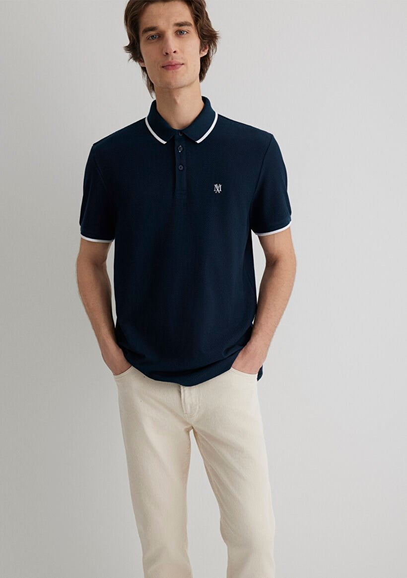 Skechers POLO TISÖRT Gece Lacivert Lacivert Erkek T-Shirt