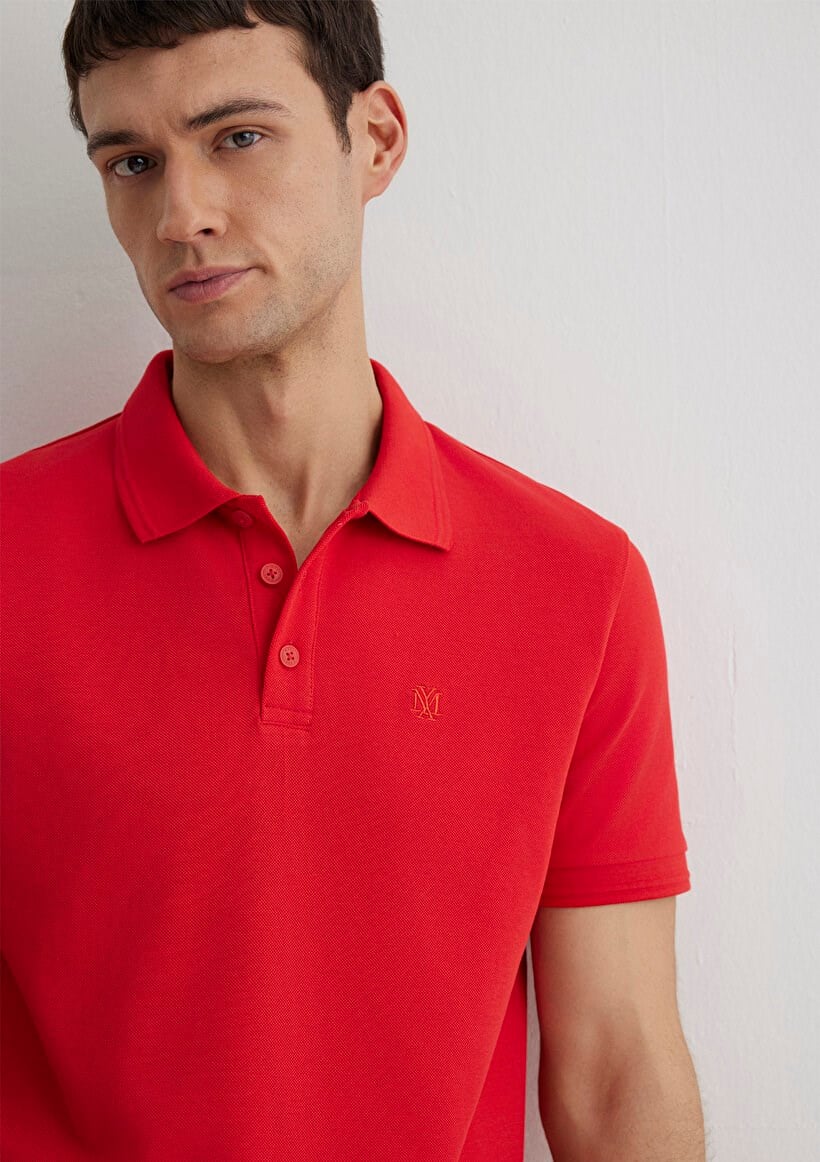 Skechers POLO TİŞÖRT Kırmızı Kırmızı Erkek T-Shirt