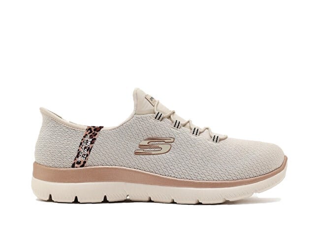 Skechers SUMMITS LEOPARD CHIC Bej Kadın Günlük Spor Ayakkabı
