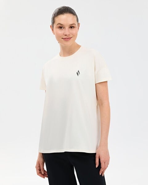 Skechers W Crew Neck Graphic Tee T-Shirt Beyaz Kadın T-Shirt S221482-3855