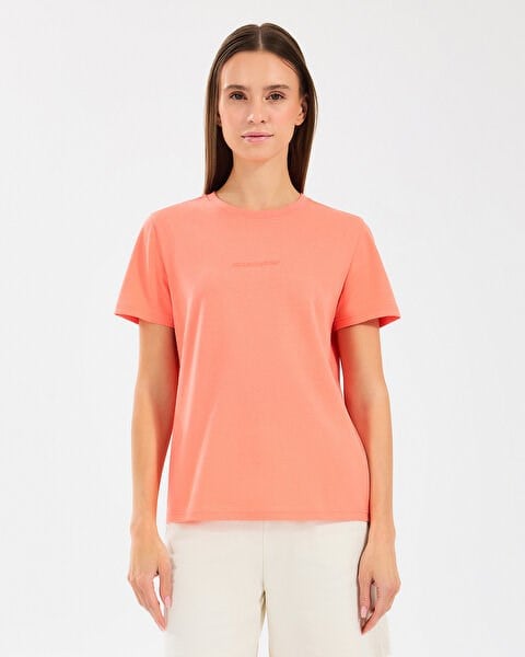 Skechers W Essential Crewneck T-Shirt Pudra Kadın T-Shirt