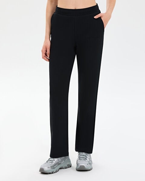 Skechers W Essential Regular Sweatpant Siyah Kadın Eşofman Alt