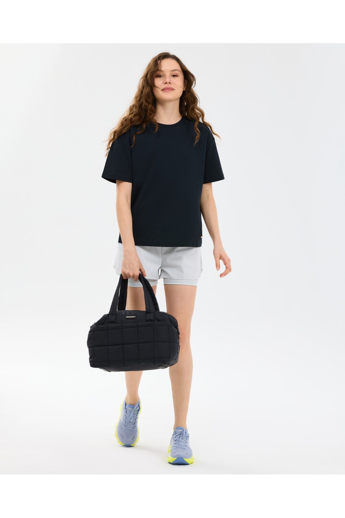 Skechers W Loose Fit T-shirt Siyah Kadın T-Shirt