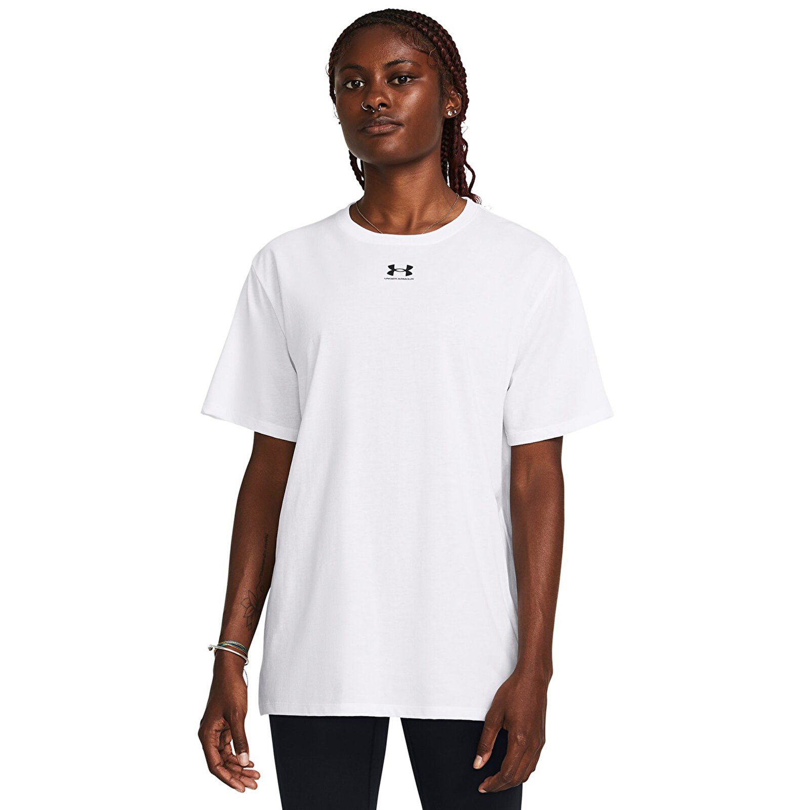 Under Armour Campus Oversize SS Beyaz Kadın T-Shirt