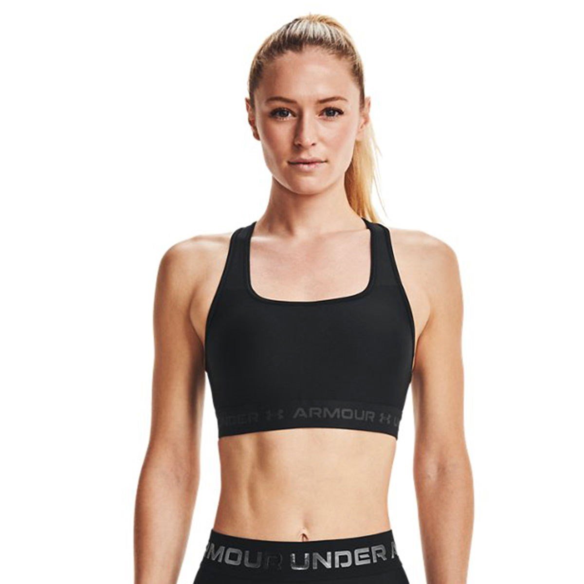 Under Armour Crossback Mid Bra Siyah Kadın Sporcu Sütyeni (Bra)