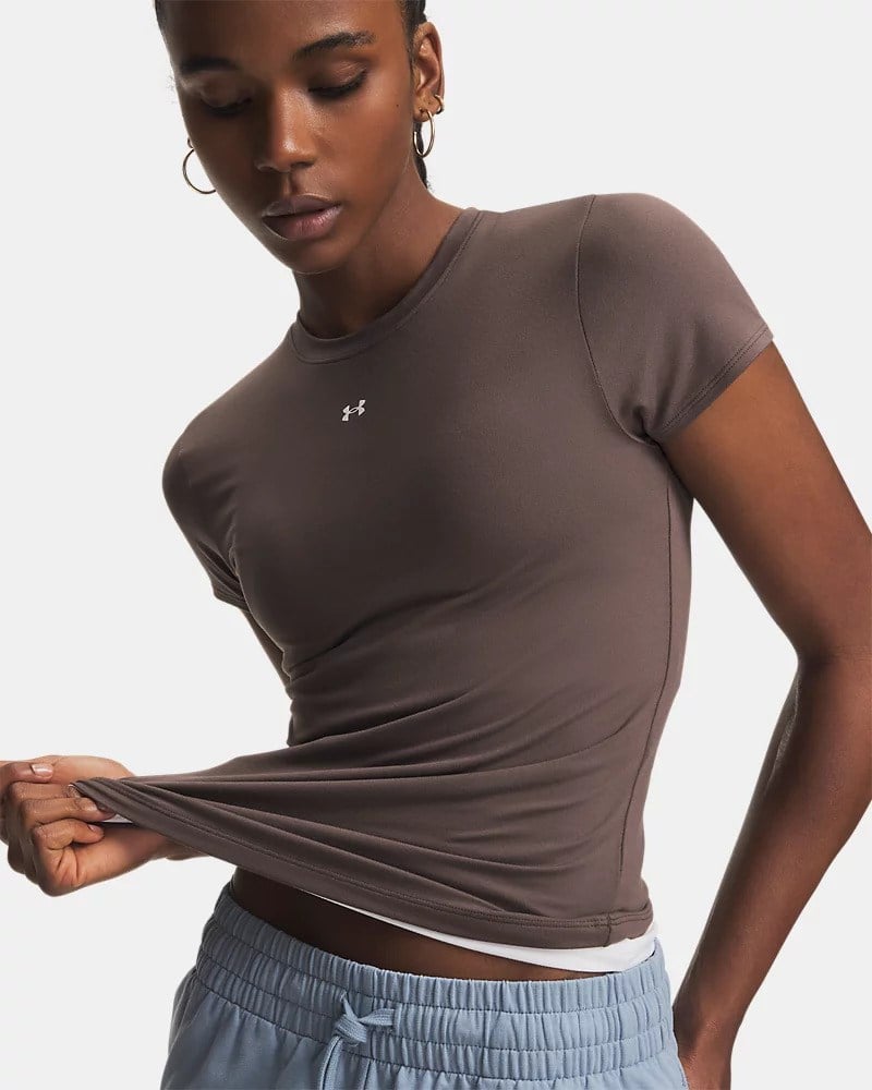 Under Armour Motion Fitted Ss Kahverengi Kadın T-Shirt