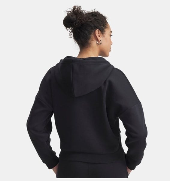 Under Armour Rival Flc Piped HZ Hoodie Siyah Kadın Sweatshirt