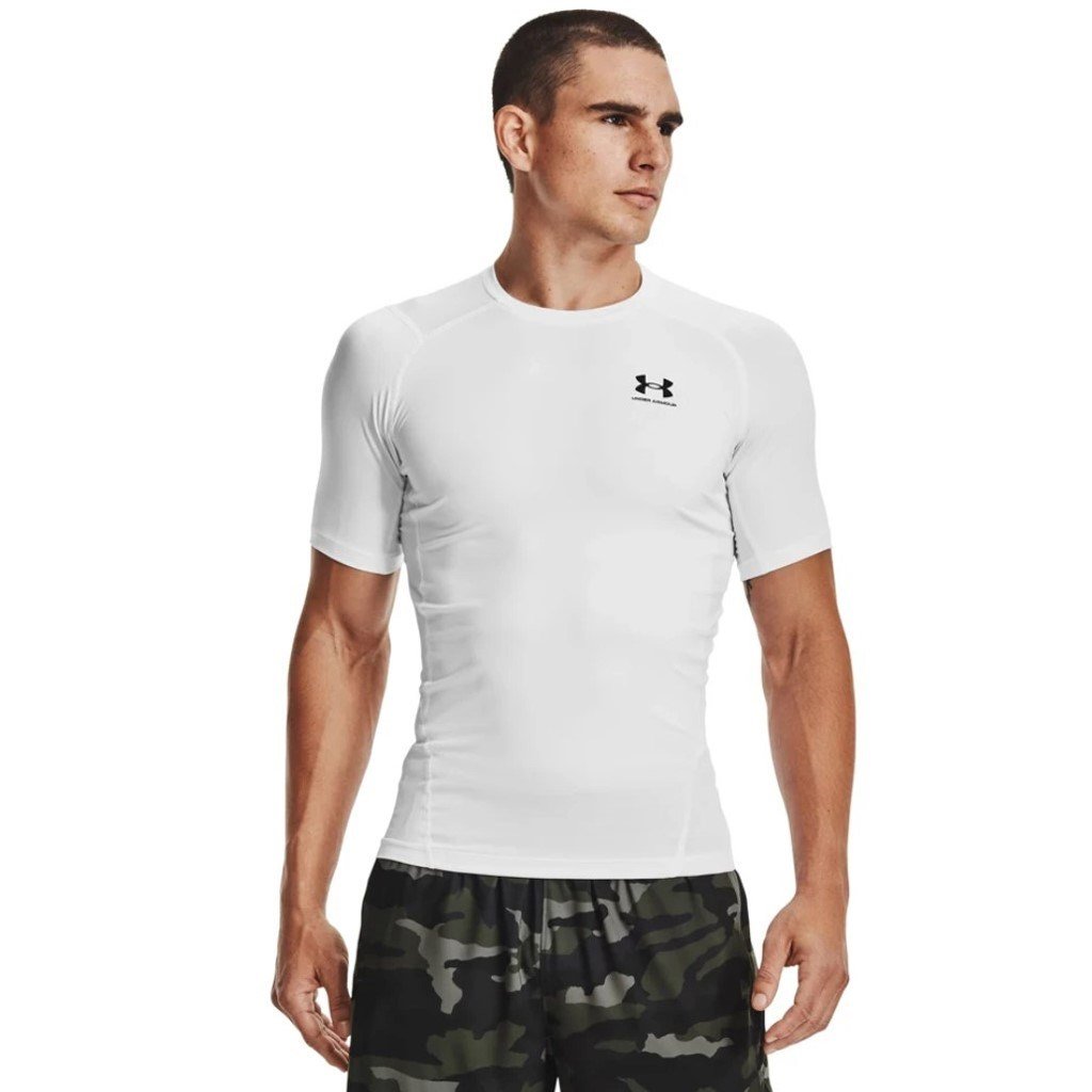 Under Armour UA HG Armour Comp SS Beyaz Erkek T-Shirt