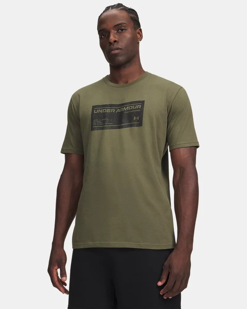 Under Armour Ua M Box Wm Label Ss Yeşil Erkek T-Shirt