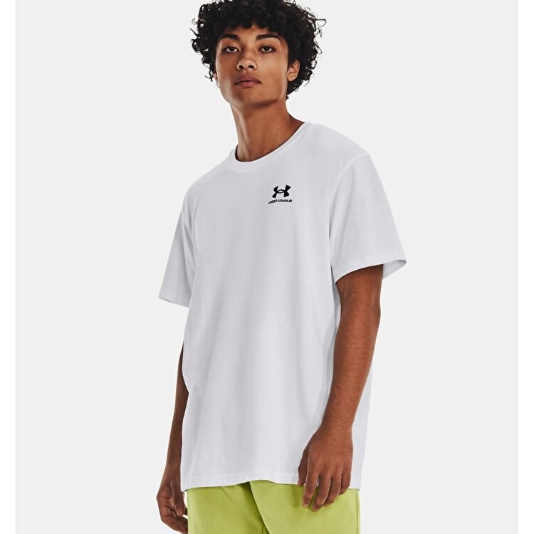 Under Armour UA M LOGO EMB HEAVYWEIGHT SS Beyaz Erkek T-Shirt