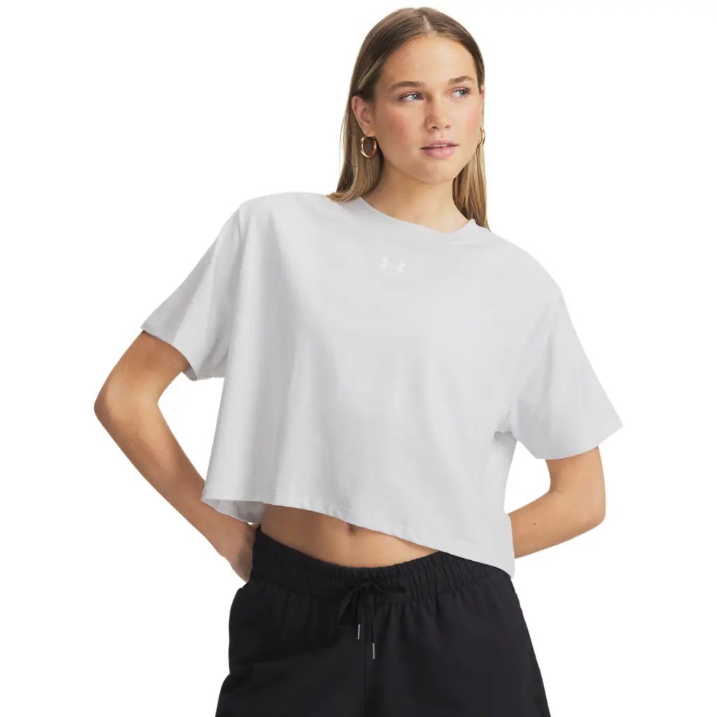 Under Armour UA Rival Boxy Tee Solid Gri Kadın T-Shirt