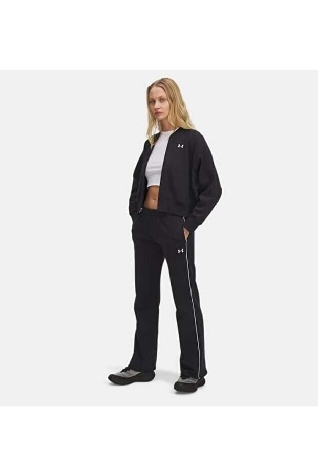Under Armour UA Rival Flc Piped Pant Siyah Kadın Eşofman Alt
